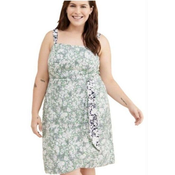 Anthropologie floral MINI DRESS Plus Size 24W 3X NWT $158 - Picture 2 of 8